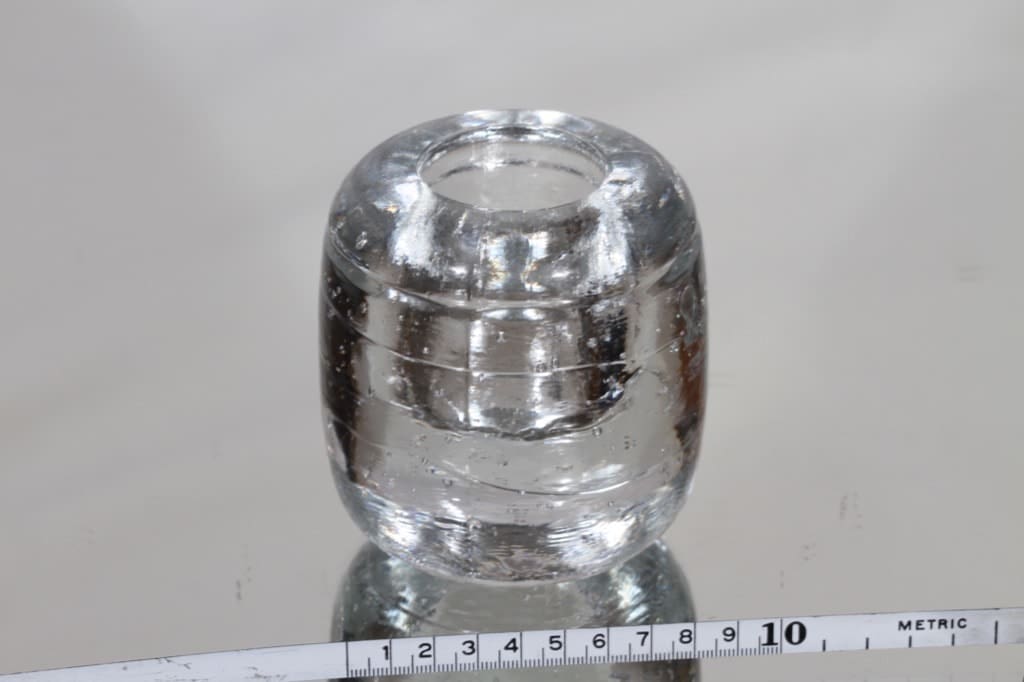 Iittala Arkipelago kynttilänjalka, kirkas, suunnittelija Timo Sarpaneva, massiivinen kuva 2