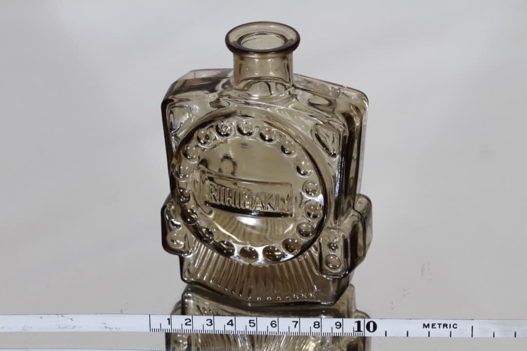 Riihimäen lasi Veturipullo koristepullo, ruskea, suunnittelija Erkkitapio Siiroinen, pieni kuva 2