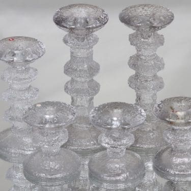 Iittala Festivo kynttilänjalat, eri kokoja, 6 kpl, suunnittelija Timo Sarpaneva, eri kokoja