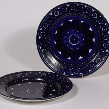 Arabia Valencia lautaset, matala, 2 kpl, suunnittelija , matala, signeerattu, käsinmaalattu