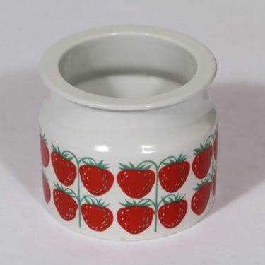 Arabia Pomona purnukka, mansikka, suunnittelija , mansikka, serikuva, retro