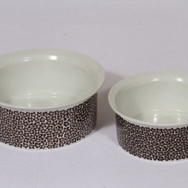 Arabia Faenza kulhot, ruskea, 2 kpl, suunnittelija , serikuva, eri kokoja