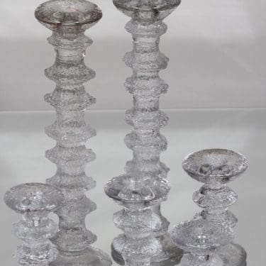 Iittala Festivo kynttilänjalat, eri kokoja, 6 kpl, suunnittelija Timo Sarpaneva, eri kokoja