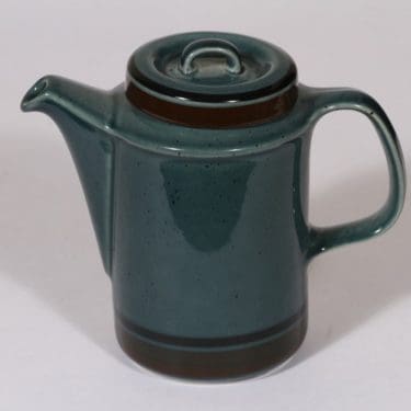 Arabia Meri kahvikaadin, turkoosi, suunnittelija , puhallettu ja maalattu koriste