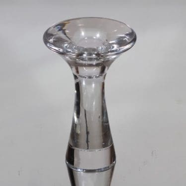 Iittala 3412 kynttilänjalka, kirkas, suunnittelija Tapio Wirkkala, signeerattu