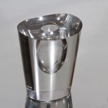 Iittala 3118=3866 taide-esine, kirkas, suunnittelija Tapio Wirkkala, massiivinen, signeerattu