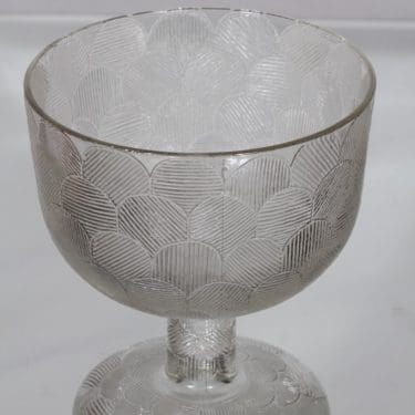 Nuutajärvi Miranda kulho, kirkas, suunnittelija Heikki Orvola, jalallinen