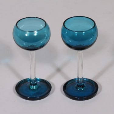 Riihimäen lasi Harlekiini liköörilasit, 3 cl, 2 kpl, suunnittelija Nanny Still, 3 cl, jalallinen