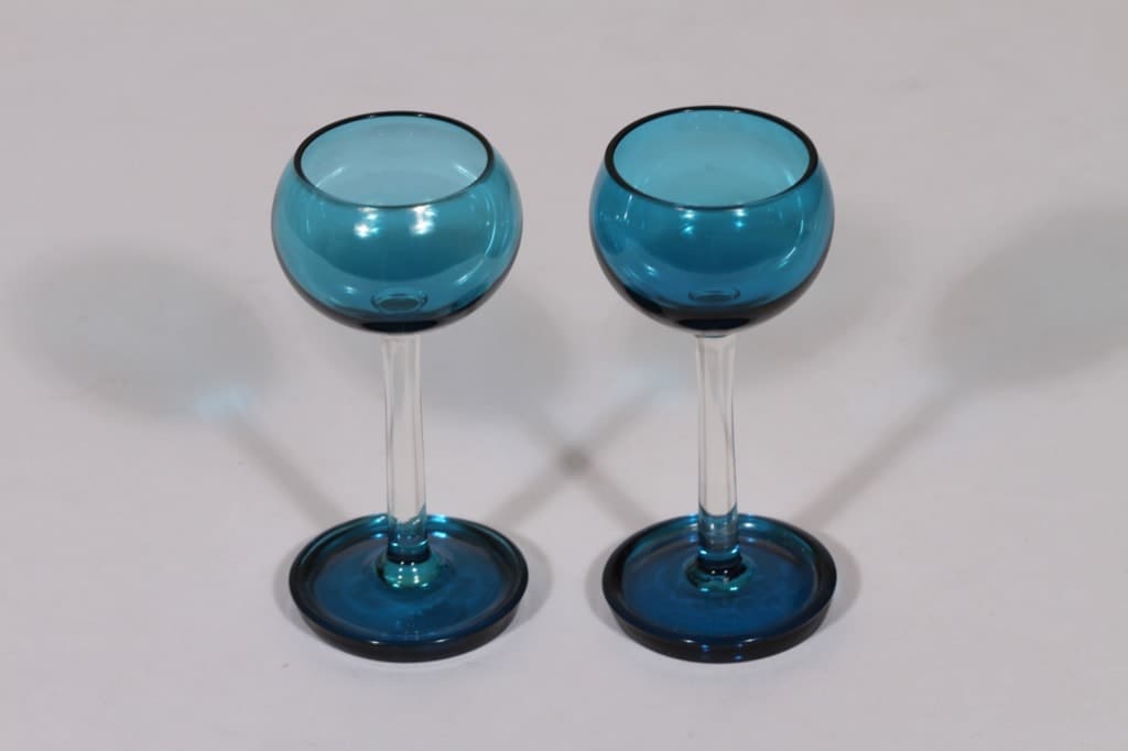 Riihimäen lasi Harlekiini liköörilasit, 3 cl, 2 kpl, suunnittelija Nanny Still, 3 cl, jalallinen