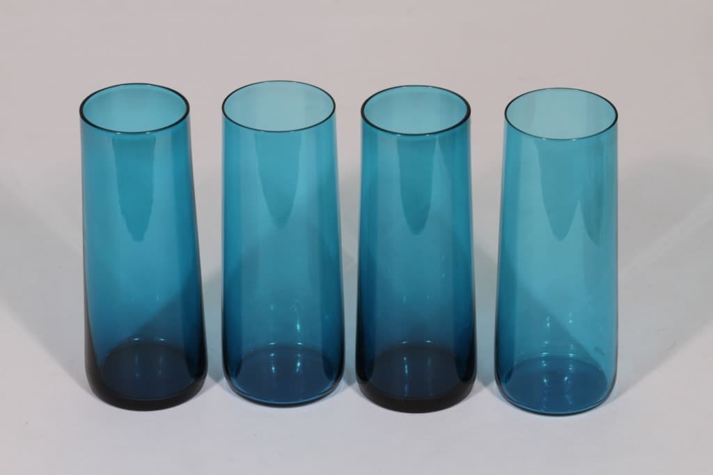 Riihimäen lasi Harlekiini mehulasit, 30 cl, 4 kpl, suunnittelija Nanny Still, 30 cl, pieni