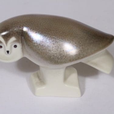 Arabia eläinfiguuri, harmaa, suunnittelija Lillemor Mannerheim-Klingspor, lysteri, signeerattu