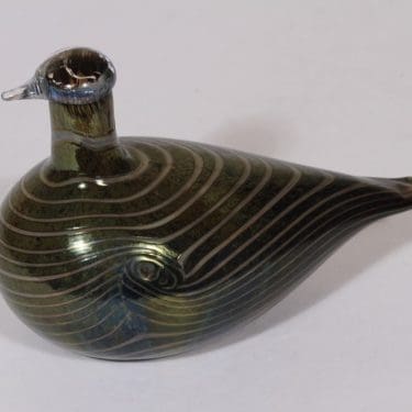 Nuutajärvi koristelintu, Alli, suunnittelija Oiva Toikka, Alli, filigraani, lysteri