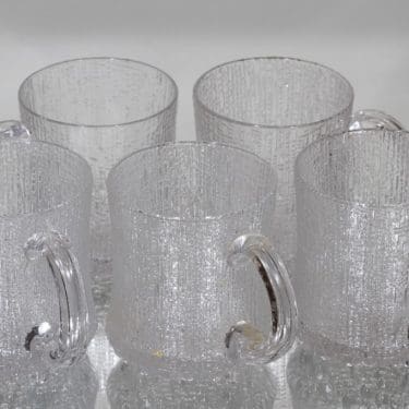Iittala Ultima Thule tuopit, kirkas, 5 kpl, suunnittelija Tapio Wirkkala,