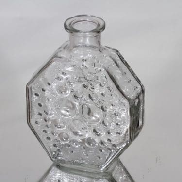 Riihimäen lasi Stella Polaris koristepullo, kirkas, suunnittelija Nanny Still,