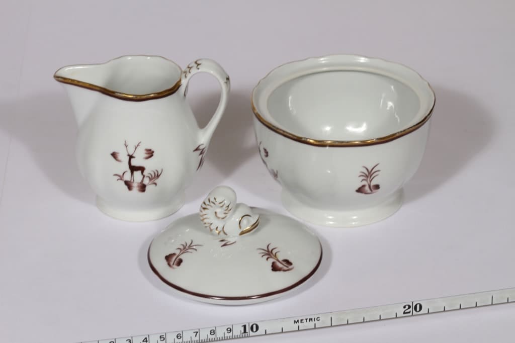 Arabia Diana sokerikko ja kermakko, suunnittelija , siirtokuva kuva 2