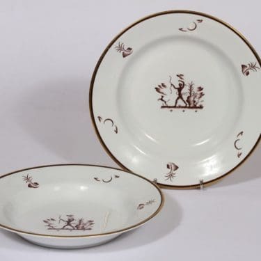 Arabia Diana lautaset, syvä, 2 kpl, suunnittelija , syvä, siirtokuva