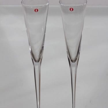 Iittala Aurora kuohuviinilasit, kirkas, 2 kpl, suunnittelija Heikki Orvola,
