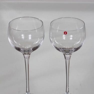 Iittala Aurora punaviinilasit, kirkas, 2 kpl, suunnittelija Heikki Orvola,