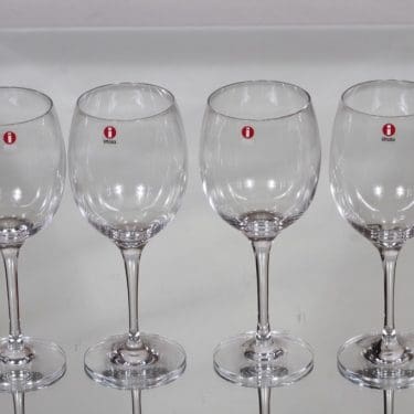 Iittala Kolibri punaviinilasit, kirkas, 4 kpl, suunnittelija Timo Sarpaneva,