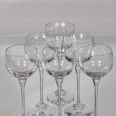 Iittala Aurora punaviinilasit, kirkas, 6 kpl, suunnittelija Heikki Orvola,