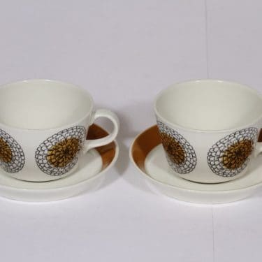 Arabia Kehäkukka teekupit, 2 kpl, suunnittelija , serikuva