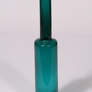 Riihimäen lasi Koristepullo koristepullo, turkoosi, suunnittelija Nanny Still, signeerattu