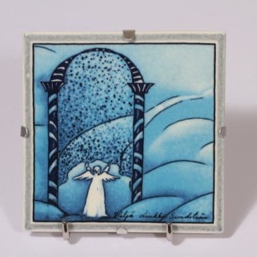 Arabia seinälaatta, Taivaanportti, suunnittelija Heljä Liukko-Sundström, Taivaanportti, pieni, serikuva
