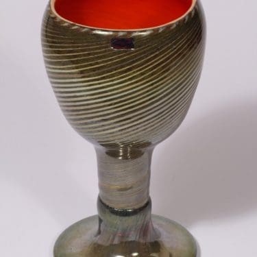 Nuutajärvi taide-esine, signeerattu, suunnittelija Oiva Toikka, signeerattu, filigraani, lysteri, uniikki