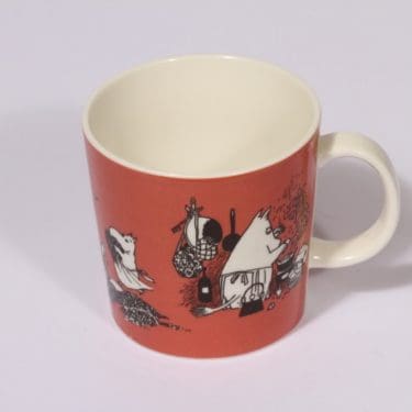 Arabia Muumi muki, Tumma roosa, suunnittelija , Tumma roosa, serikuva