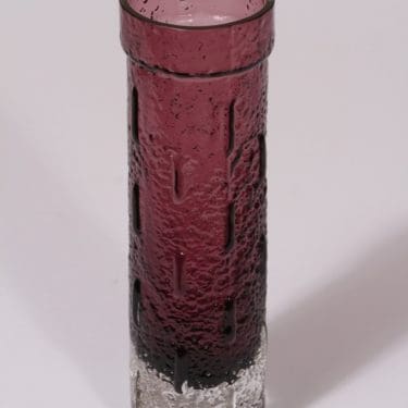 Riihimäen lasi 1461 maljakko, lila, suunnittelija Tamara Aladin, pieni