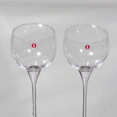 Iittala Aurora punaviinilasit, kirkas, 2 kpl, suunnittelija Heikki Orvola,