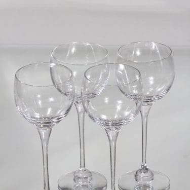 Nuutajärvi Aurora punaviinilasit, kirkas, 4 kpl, suunnittelija Heikki Orvola,