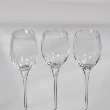 Nuutajärvi Aurora valkoviinilasit, kirkas, 3 kpl, suunnittelija Heikki Orvola,