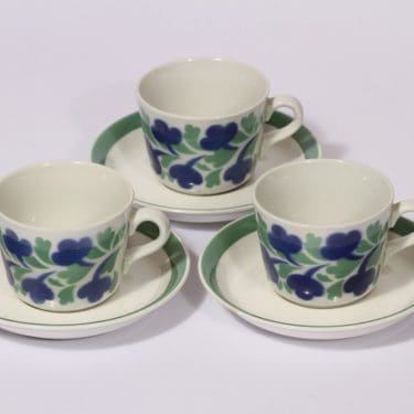 Arabia AA kahvikupit, retro, 3 kpl, suunnittelija , retro, puhalluskoriste