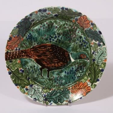 Arabia Hubertus koristelautanen, Fasaani, suunnittelija , Fasaani, serikuva