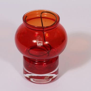 Riihimäen lasi Välkky tuikkulyhty, punainen, suunnittelija Tamara Aladin, pieni