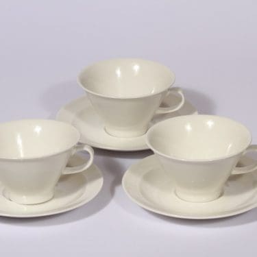 Arabia Harlekin teekupit, valkoinen, 3 kpl, suunnittelija ,