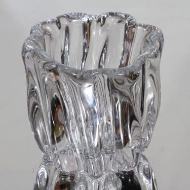 Iittala Kalvolan kanto taide-esine, kirkas, suunnittelija Tapio Wirkkala, massiivinen, signeerattu