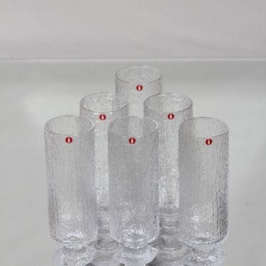 Iittala Senaattori kuohuviinilasit, kirkas, 6 kpl, suunnittelija Timo Sarpaneva,