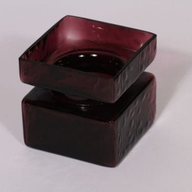 Riihimäen lasi Pala maljakko, suunnittelija Helena Tynell, lila