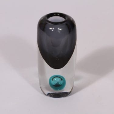 Nuutajärvi Kupla taide-esine, suunnittelija Saara Hopea, pieni, monivärinen, signeerattu