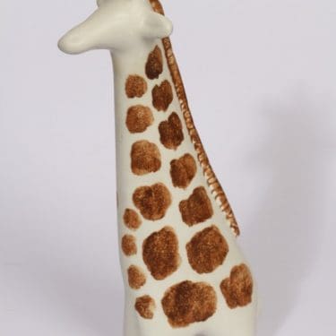 Arabia figuuri, ruskea, suunnittelija Taisto Kaasinen, käsinmaalattu, kirahviaihe