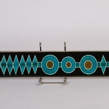 Arabia Ornamentti koristelaatta, suunnittelija , käsinmaalattu, turkoosi, signeerattu