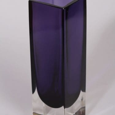 Nuutajärvi KF 296 maljakko, sininen, suunnittelija Kaj Franck, signeerattu