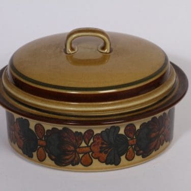 Arabia Otso vuoka, kannellinen, suunnittelija Raija Uosikkinen, kannellinen, erikoiskoriste, retro