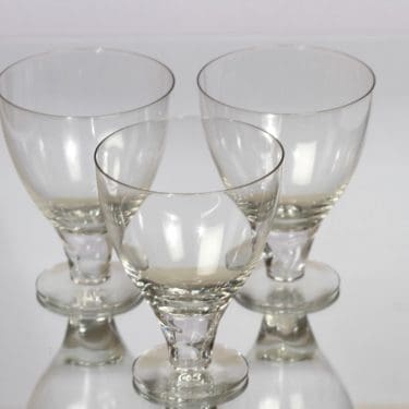 Nuutajärvi GN 45 lasit, kirkas, 3 kpl, suunnittelija Gunnel Nyman, 35 cl