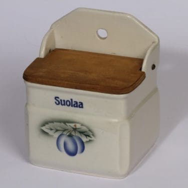 Arabia Luumu suola-astia, suunnittelija , puhalluskoriste