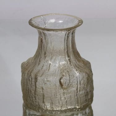 Iittala Finlandia maljakko, kirkas, suunnittelija Timo Sarpaneva, puumuotti, hiottu, signerattu