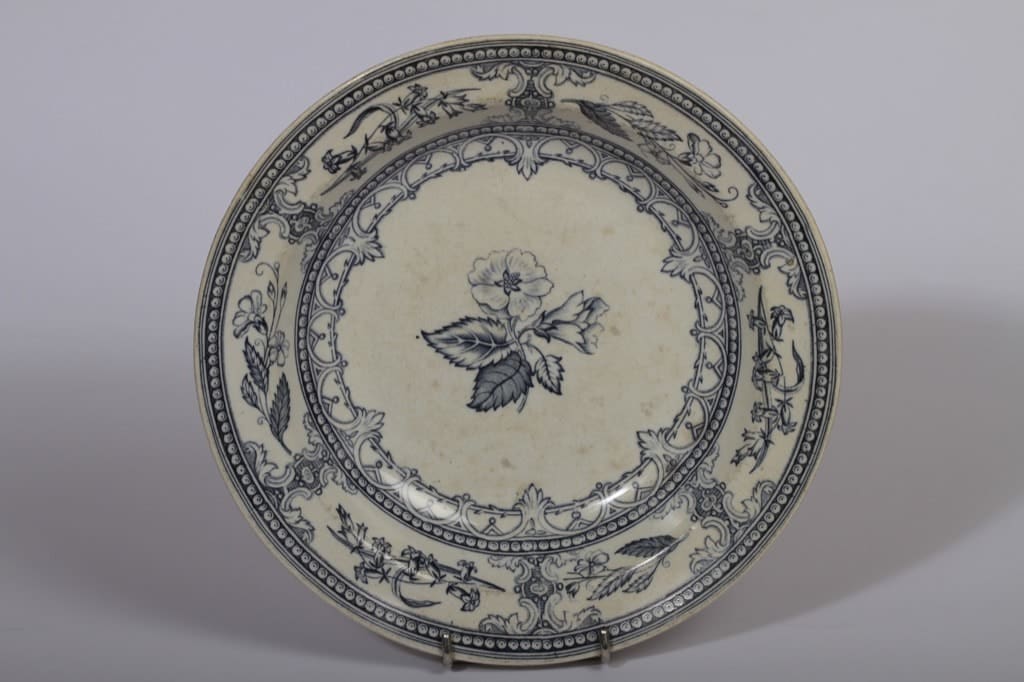 Arabia Speranza lautanen, sininen, suunnittelija , syvä, kuparipainokoriste