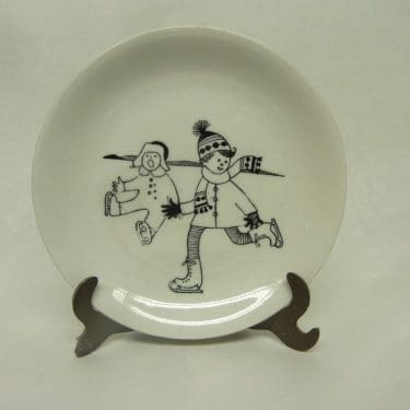 Arabia Harraste koristelautanen, suunnittelija , pieni, kuparipainokoriste